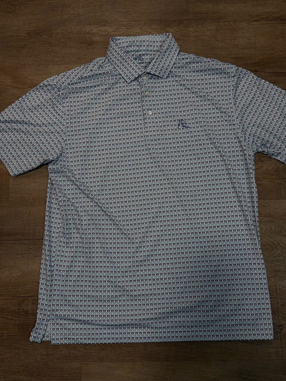 Rhoback crown golf polo shirt size large